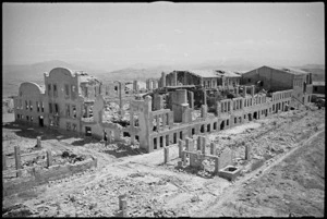 Badly damaged brickworks near Castlefrentano, Italy, World War II - Photograph taken by George Kaye