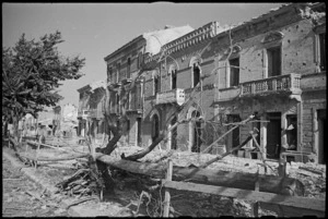 The deserted and ruined main street of Orsogna, Italy, World War II - Photograph taken by George Kaye