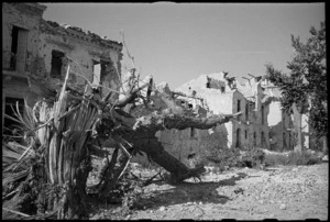 A deserted main street of Orsogna, Italy, World War II - Photograph taken by George Kaye