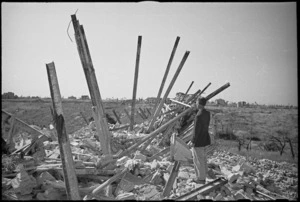 Remains of a house in Orsogna, Italy, World War II - Photograph taken by George Kaye