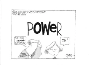 Electricity prices 'excessive' says review. "We put the OWE into power." "Oh!" 12 August 2009