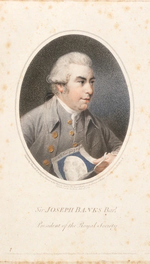 Russell, John, 1745-1806 :Sir Joseph Banks, bart., president of the Royal Society. Engraved by J Collyer; painted by J Russell. [London] 1789.