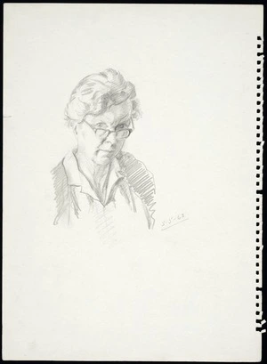[Cook, Hinehauone Coralie], 1904-1993 :[Self-portrait]. 5-5-63 [1963]