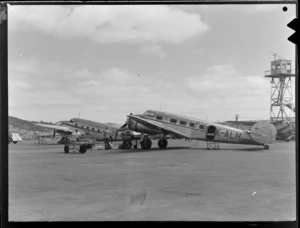 Electra and Lodestar aircrafts at Rongotai, Wellington