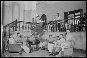 World War 2 New Zealand soldiers in the New Zealand Forces Club in Rome, Italy