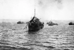 Destroyers off the coast, Gallipoli, Turkey