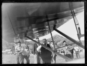 Auster Aircraft at Mangere, individuals unidentified