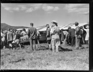 Auster Aircraft at Mangere, individuals unidentified