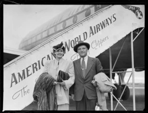 Mr Joa and his wife, passengers on a Pan American World Airways flight