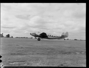 New Zealand National Airways Corporation Lockheed Lodestar aeroplane 'Kawatere', ZK-ANA, at Milson Aerodrome, Palmerston North