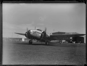 New Zealand National Airways Corporation (NZNAC) Lockheed Lodestar aircraft, 'Kawatere' (ZK-ANA) at Mangere Aerodrome, Auckland