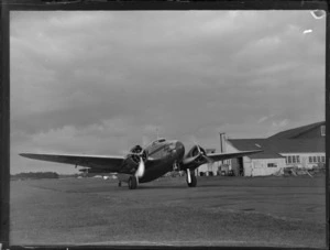 New Zealand National Airways Corporation (NZNAC) Lockheed Lodestar 'Kotare' (ZK-AJM) at Mangere Aerodrome, Auckland