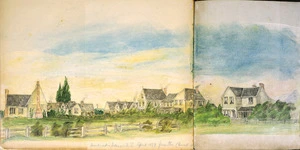 [Thomas, E. A. C.] b. 1825 :Mutueka Village NZ. April 1879 from the church door.