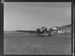 New Zealand National Airways Corporation (NZNAC) Lockheed Electra aircraft, 'Kahu' (ZK-AGJ) at Mangere Aerodrome, Auckland