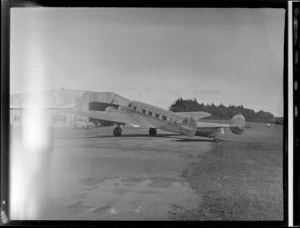 NZNAC (New Zealand National Airways Corporation) Lockheed Electra ZK-AGJ 'Kahu', Mangere airport, Auckland
