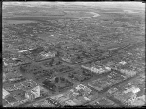Palmerston North, Manawatu District, featuring The Square and surrounding buildings