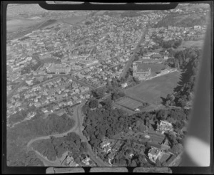 View south to Dunedin City with Littlebourne Grounds and Otago Boy's High School in foreground, Otago Region