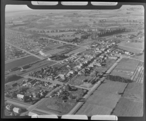 View of residential housing with churches within adjacent suburbs, Timaru, South Canterbury Region