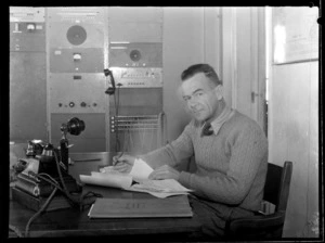 Mr ER Wilcox, supervisor, in the operating room, Musick Point Air Station, Howick, Auckland