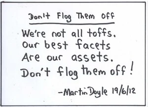 Doyle, Martin, 1956- :Don't flog them off. 19 June 2012