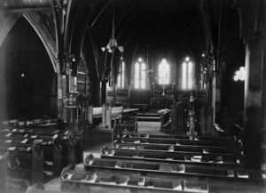 Interior of St Paul's Cathedral, Mulgrave Street, Wellington, looking towards the altar