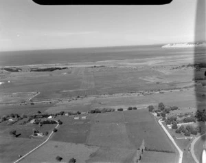 Gisborne airport, including rural area and looking out to sea