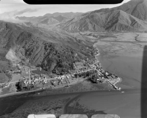 View of the coastal village of Havelock, Kaikumera Bay, Marlborough Sounds