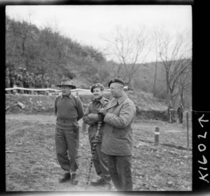 Brigadier T J Daly, Lieutenant Colonel R McK Paterson and Major General M M A R West