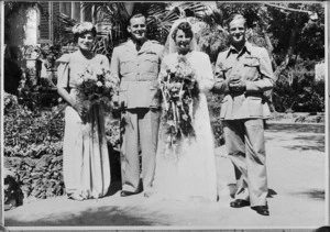 World War II service wedding at the British American Church in Naples, Italy