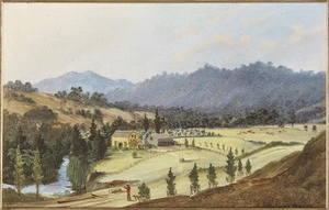 Blomfield, Charles, 1848-1926 :[Manders Mill, Waitakere]. 1880.
