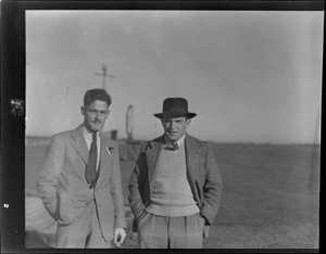 [Brian?] Tapley (right) and an unidentified man, Invercargill