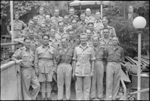 New Zealand Protestant padres attending conference held in New Zealand Forces Club in Rome, Italy, World War II - Photograph taken by George Kaye