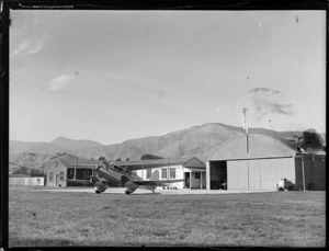 NZNAC (New Zealand National Airways Corporation) Rapide 'Tawaka' airplane, Nelson aerodrome