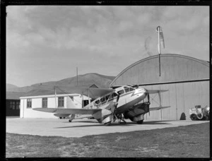 NZNAC (New Zealand National Airlines Corporation) Rapide 'Tareke' airplane, Nelson aerodrome, Nelson