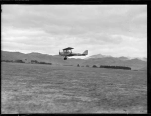 Tiger Moth ZK-AON airplane, in mid flight, Omaka, Blenheim