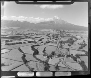 Mt Egmont / Mt Taranaki, includes farmland and housing