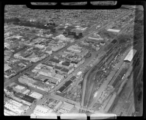 Invercargill, includes railway lines, industrial buildings, township and housing
