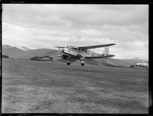 NZNAC (New Zealand National Airways Corporation) ZK-ALC 'Tiora' airplane, taking off, Omaka, Blenheim