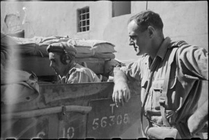 Communications carried out from Bren carrier in San Casciano, Italy, during World War II - Photograph taken by George Kaye