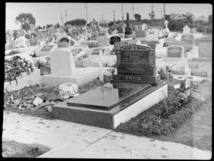 Headstones by Parkinson, at Hillsborough Cemetery, Auckland