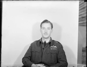 Portrait of Flight Lieutenant Hutton, RNZAF (Royal New Zealand Air Force)