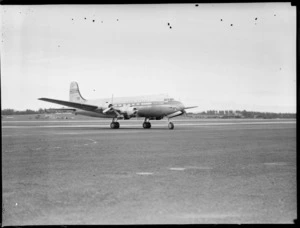 View of a PAWA (Pan American World Airways) Clipper Kathay NC88883 aircraft, location unidentified