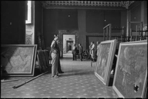 War time view of the Picture Gallery in the Pitti Palace in Florence, Italy - Photograph taken by George Kaye