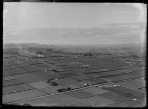 Pukekohe Hill, Pukekohe, Franklin District, Auckland Region, showing an agricultural area