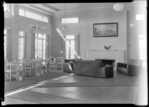 Interior of Auckland Aero Club, showing lounge area, Mangere, Auckland