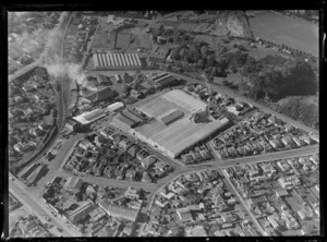 Henderson and Pollard, timber merchants factory, Auckland City, including surrounding area