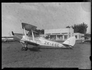 Tiger Moth ZK-ANE, Air transport NZ aircraft, at Auckland Aero Club.