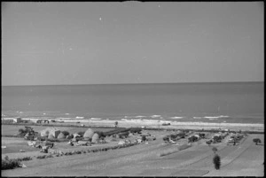 Location of Rest Camp organised by 6 NZ Field Ambulance on shores of Adriatic, Italy, World War II - Photograph taken by George Kaye