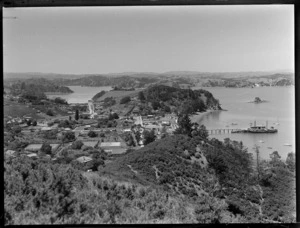 Russell, Northland, includes wharf, boats, township, housing and farmland