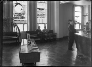 New Zealand National Airways Corporation, city office, interior, Wellington